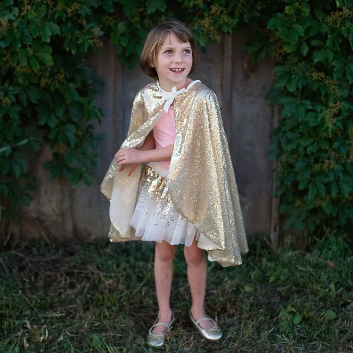 Verkleedset Vlinder Goud met Staf, 4-6 jaar