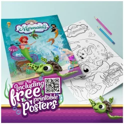 Verkleedset Zeemeermin met Diadeem en Toverstok