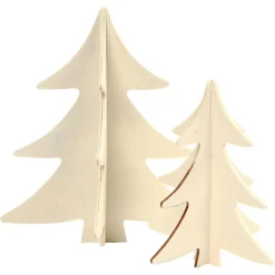 Versier je 3D Houten Kerstbomen, 2st.