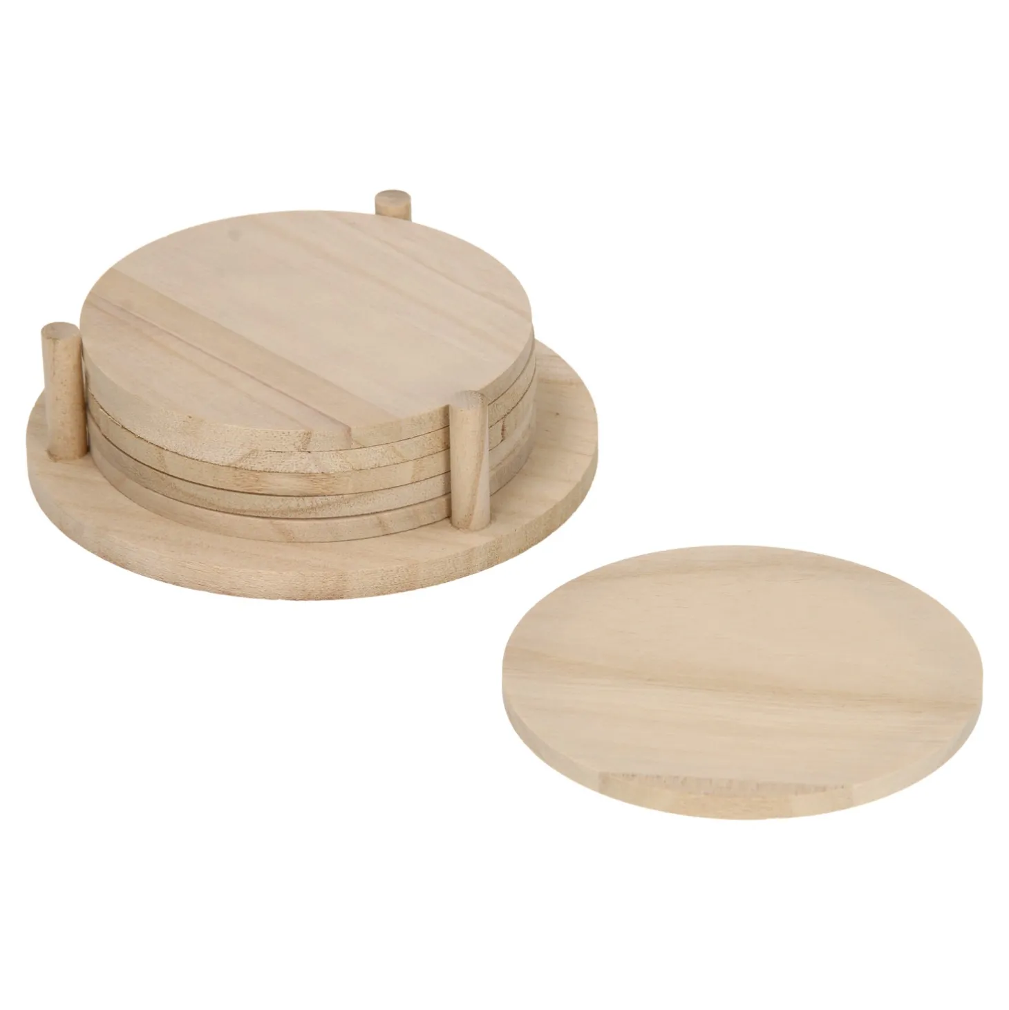 Versier je eigen Houten Onderzetters, 6st.