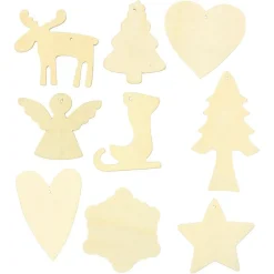 Versier je Houten Kerst Hangers, 72st.