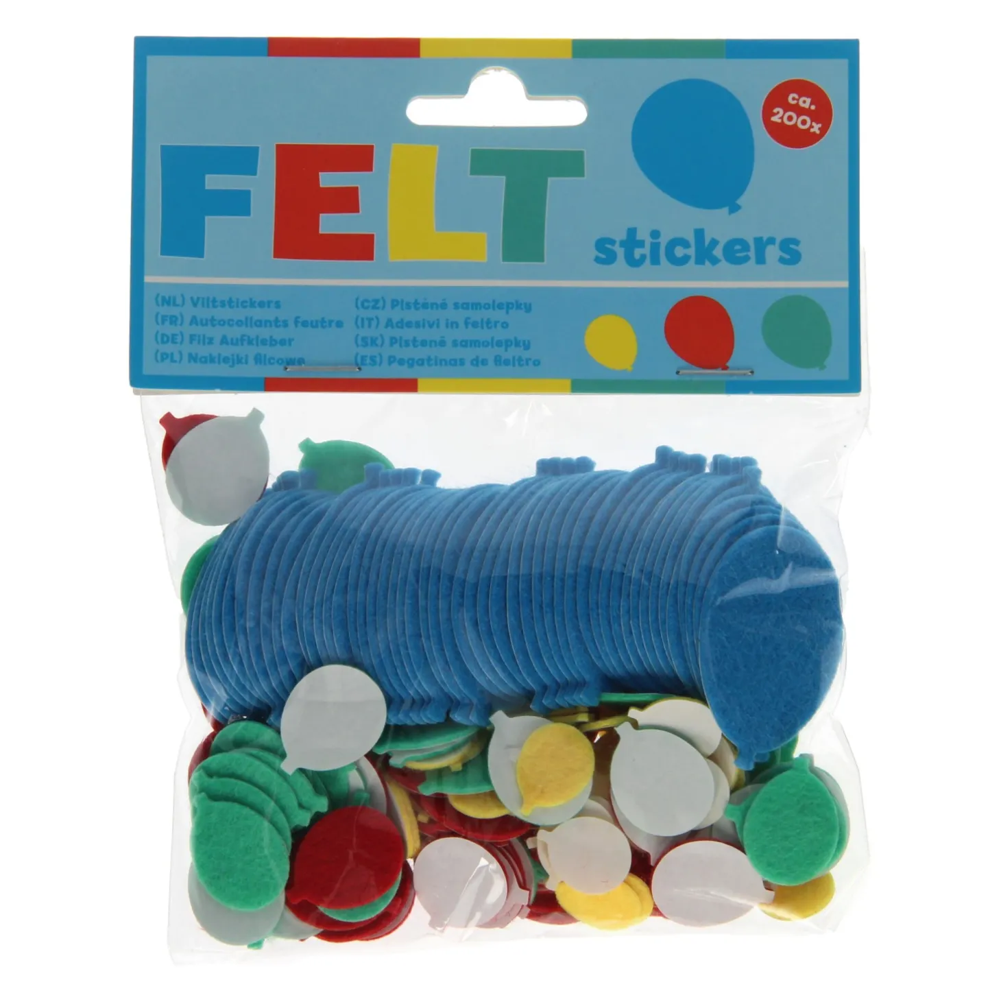 Viltstickers - Ballonnen, 200st.