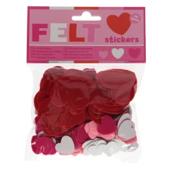 Viltstickers - Hartjes, 200st.