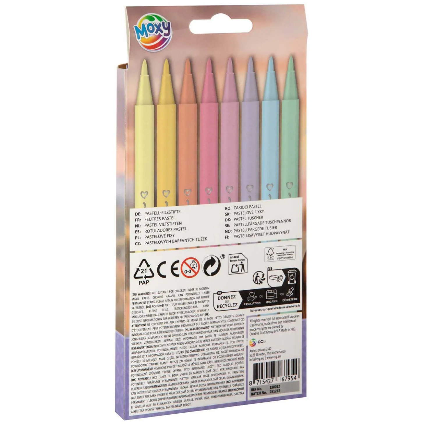 Viltstiften Pastel - 12st.