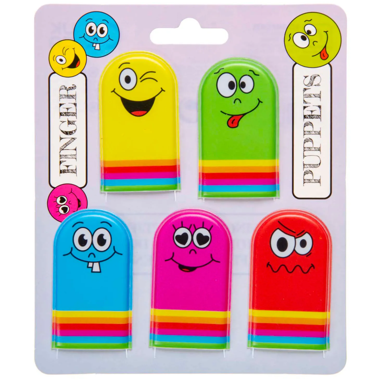 Vingerpoppetjes Gezichtjes, 5st.
