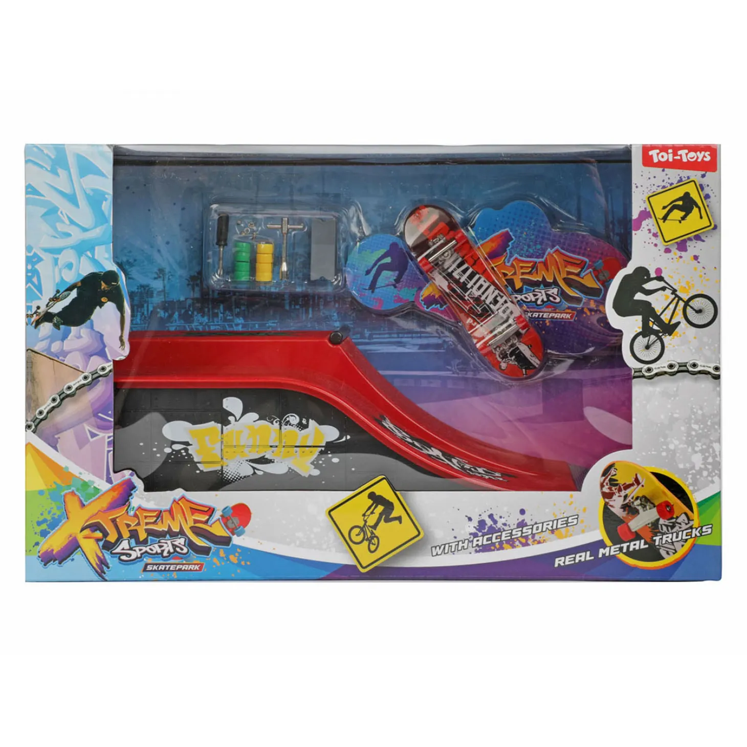 Vingerskateboard of BMX Fiets met Skatebaan