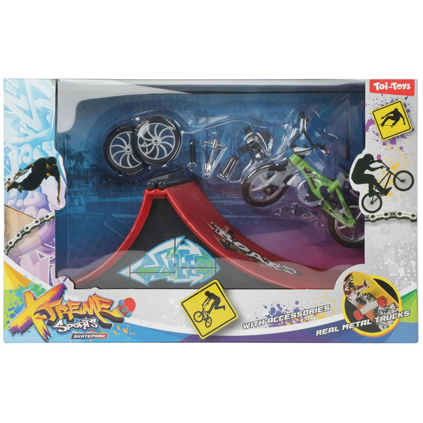 Vingerskateboard of BMX Fiets met Skatebaan