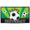 Vlag Voetbal Happy Birthday, 150x90cm