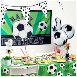 Vlag Voetbal Happy Birthday, 150x90cm