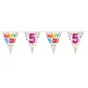 Vlaggenlijn Confetti 5 jaar, 10mtr.