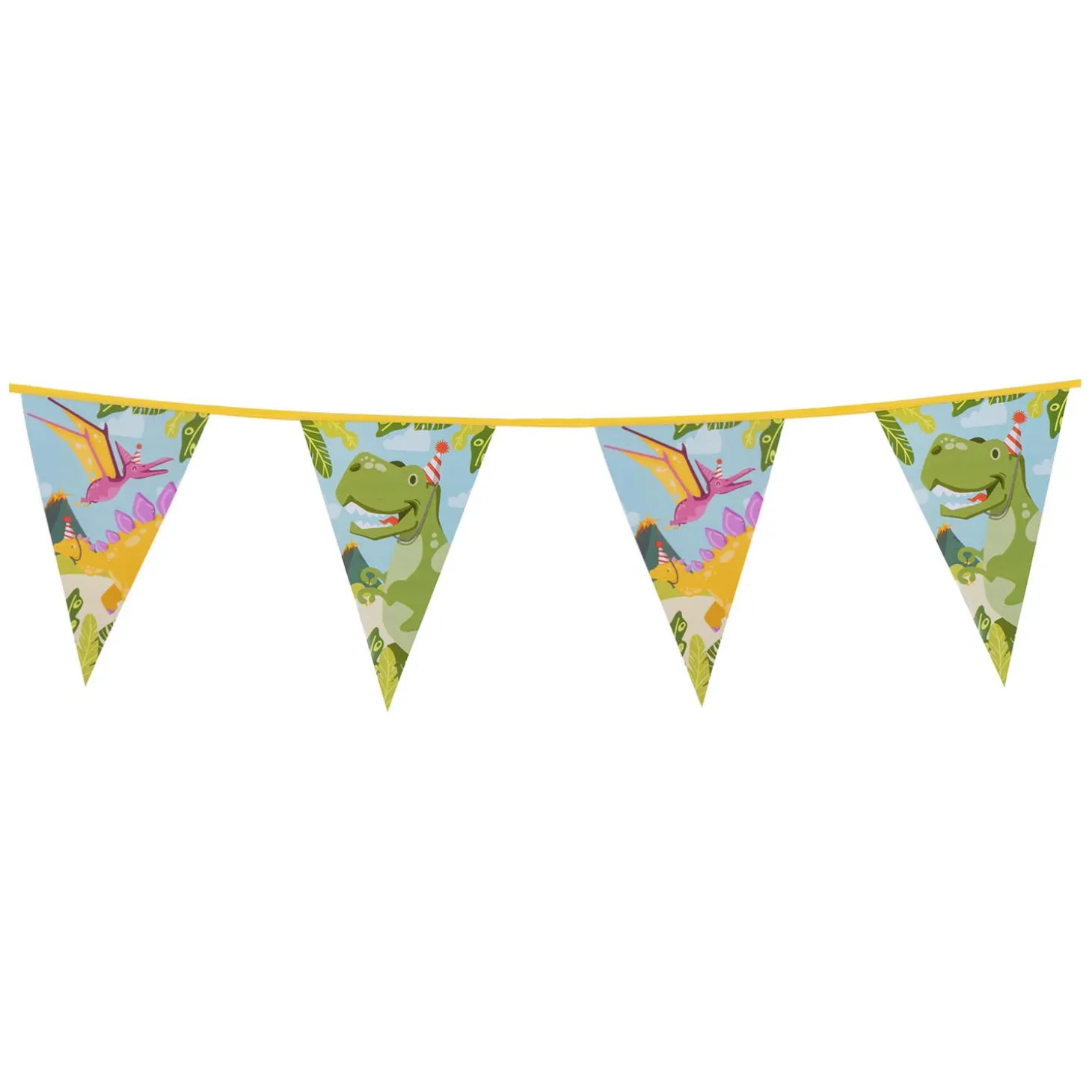 Vlaggenlijn Dino Party, 6mtr.