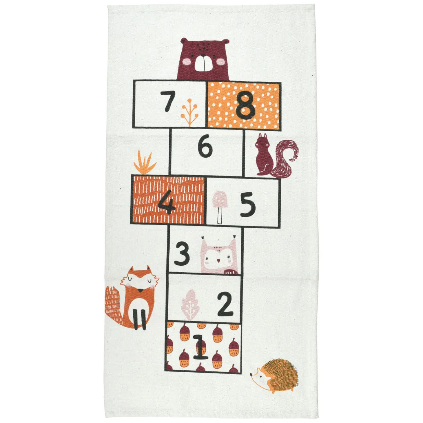 Vloerkleed Hinkelen Bosdieren, 70x140cm