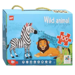 Vloerpuzzel Wilde Dieren, 100st.