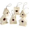 Vogelhuis Hout 7cm, 6st.