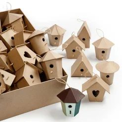 Vogelhuisjes Papier-maché, 60st.