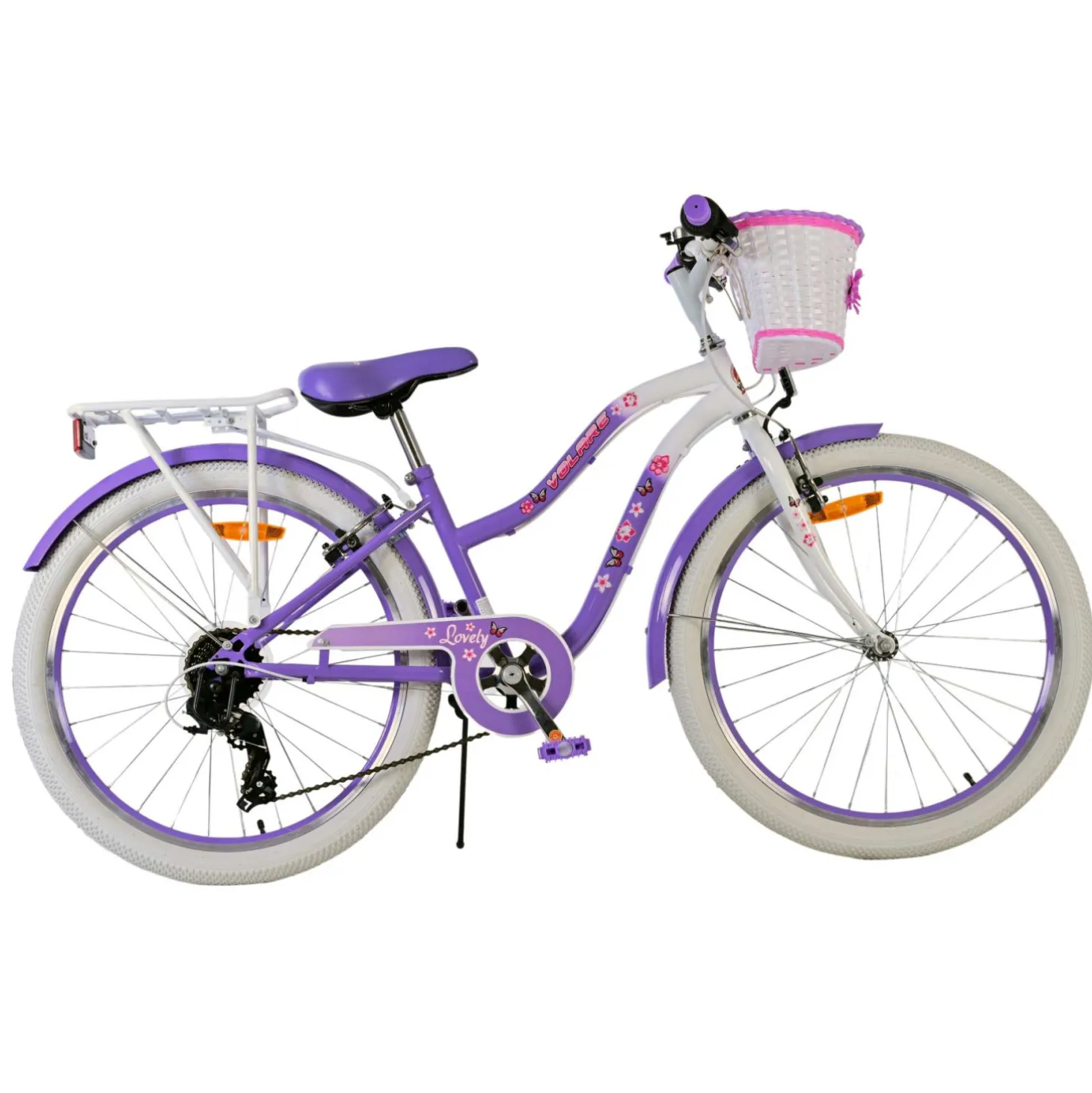 Volare Lovely Fiets - 24 inch - Paars - 7 Versnellingen