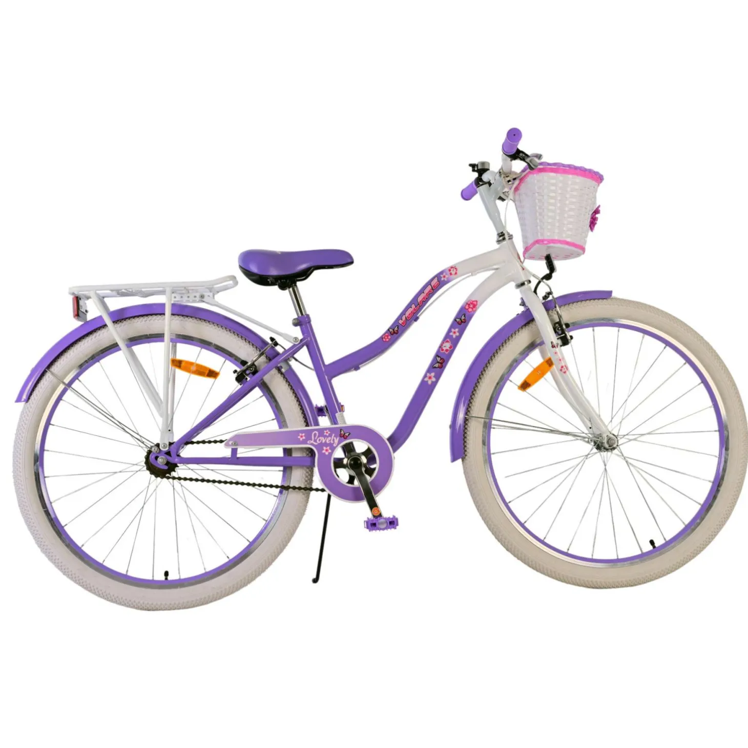 Volare Lovely Fiets - 26 inch - Paars - Twee handremmen