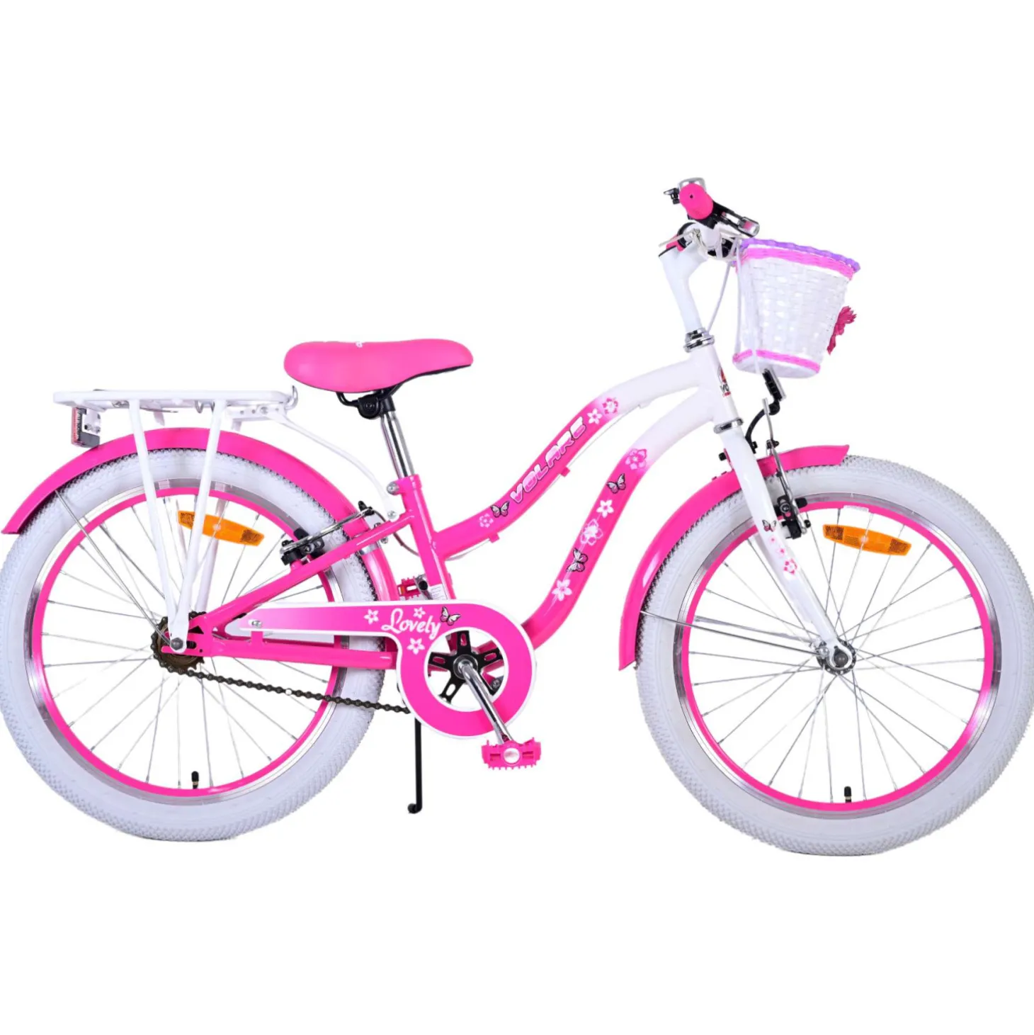 Volare Lovely Fiets - 20 inch - Roze - Twee handremmen