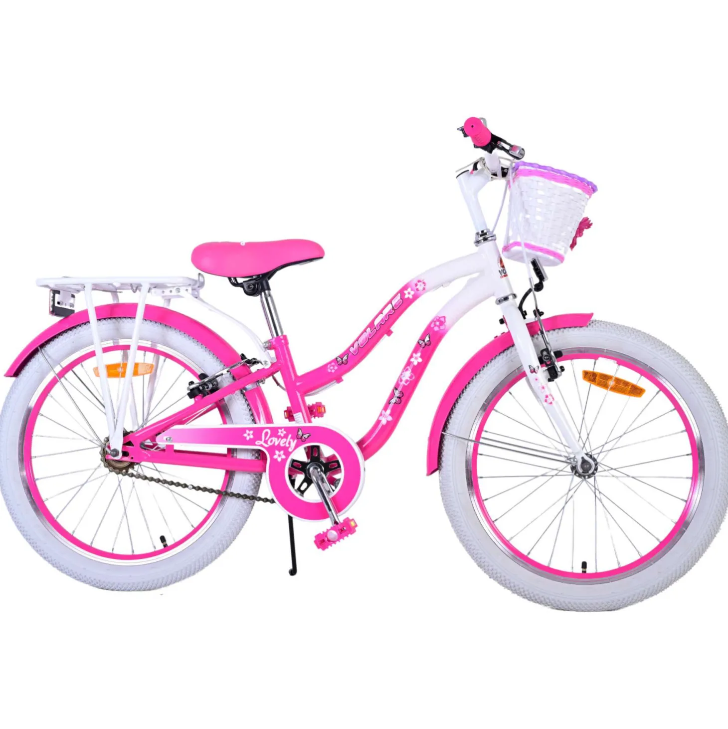 Volare Lovely Fiets - 20 inch - Roze - Twee handremmen