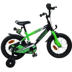 Volare Sportivo Fiets - 14" - Groen Zwart - Twee Handremmen