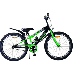 Volare Sportivo Fiets - 24" - Zwart Groen - Twee Handremmen