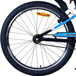 Volare Sportivo Fiets - 24" - Zwart Blauw - Twee Handremmen