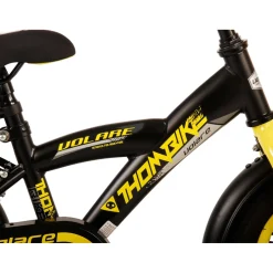 Volare Thombike Fiets - 12 inch - Zwart Geel