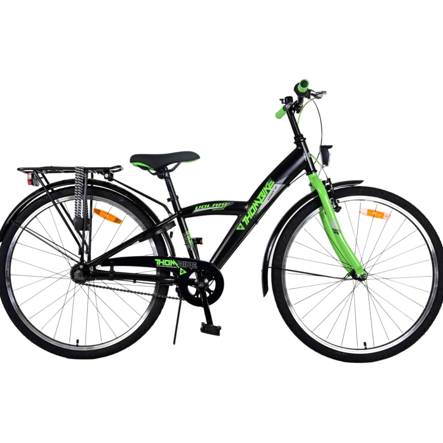 Volare Thombike Fiets - 26 inch - Zwart Groen -