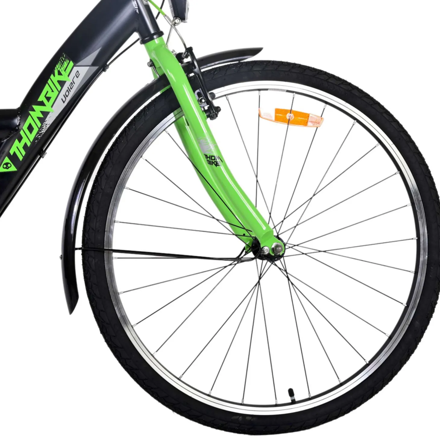 Volare Thombike Fiets - 26 inch - Zwart Groen -