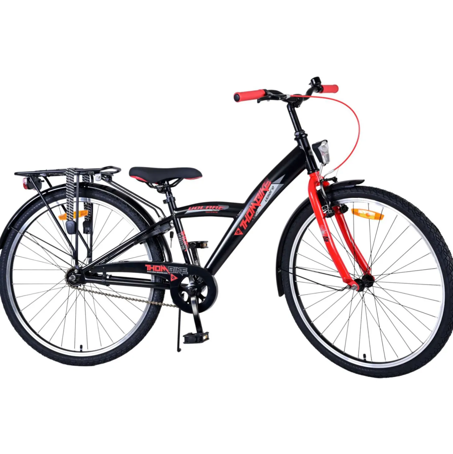 Volare Thombike Fiets - 26 inch - Zwart Rood