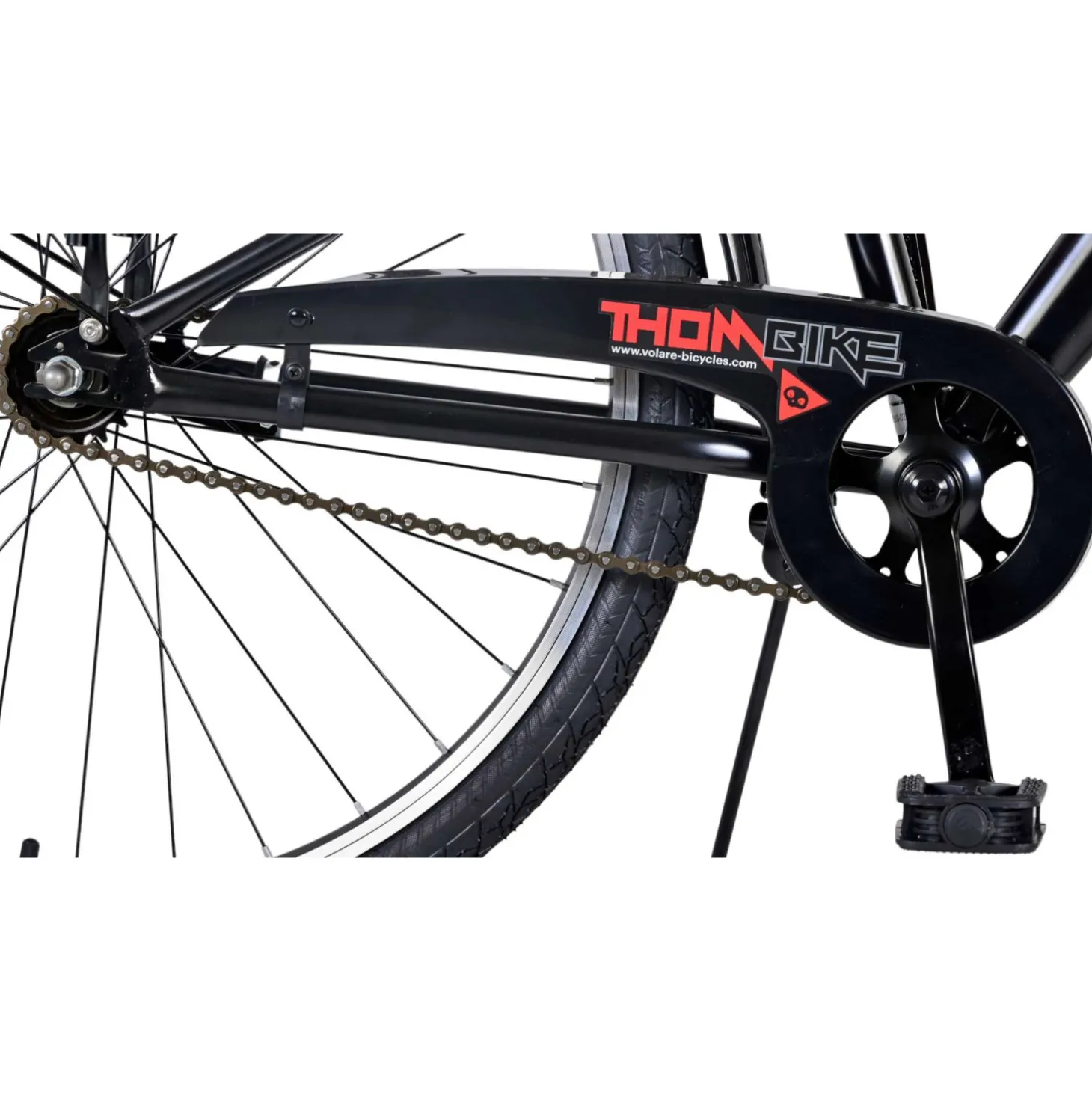 Volare Thombike Fiets - 26 inch - Zwart Rood