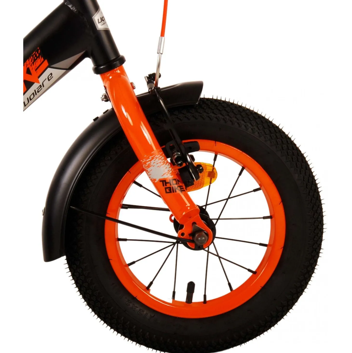 Volare Thombike Fiets - 12 inch - Zwart Oranje