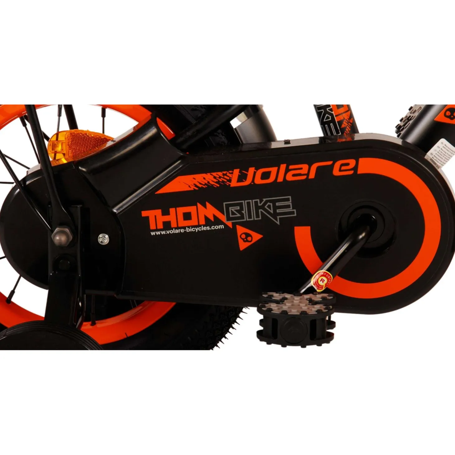 Volare Thombike Fiets - 12 inch - Zwart Oranje