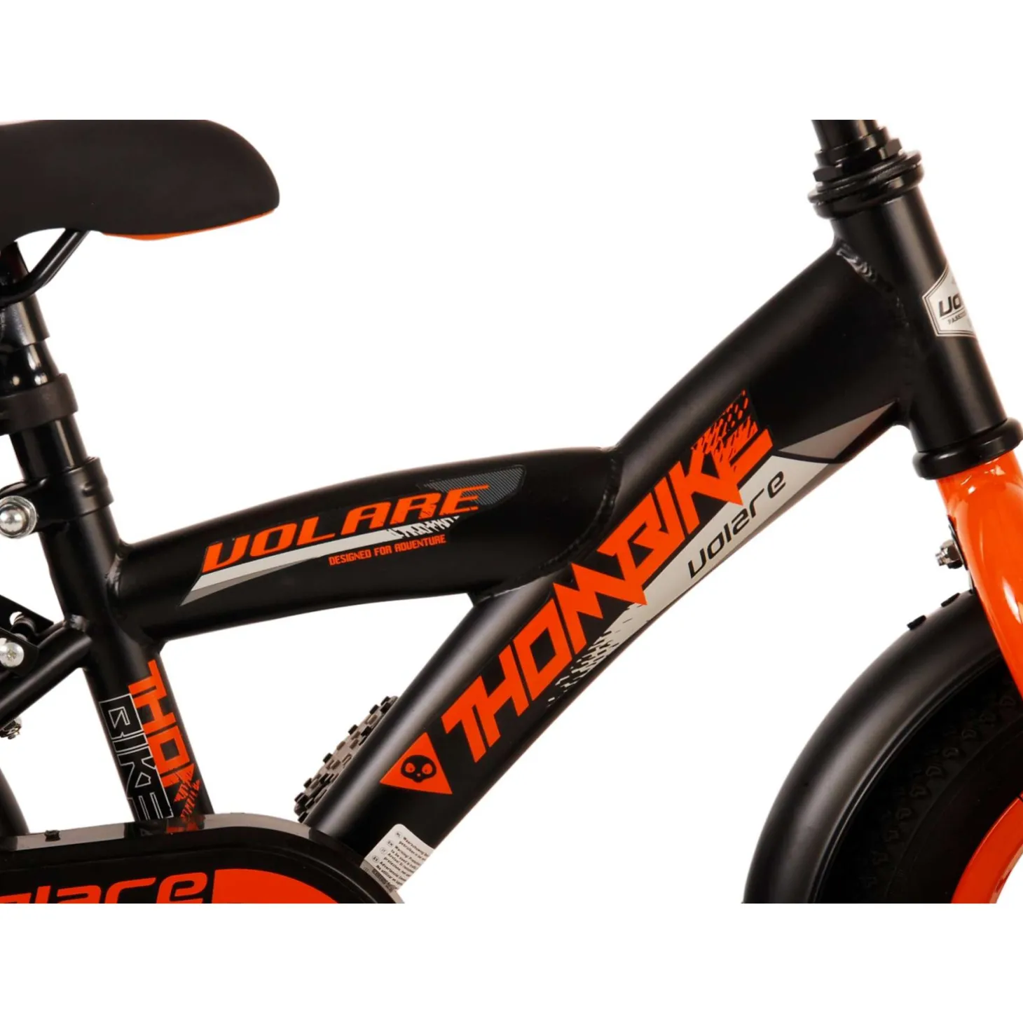 Volare Thombike Fiets - 12 inch - Zwart Oranje