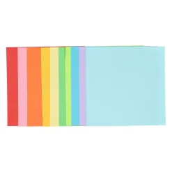 Vouwblaadjes 15x15cm, 120 Vellen 10 Kleuren