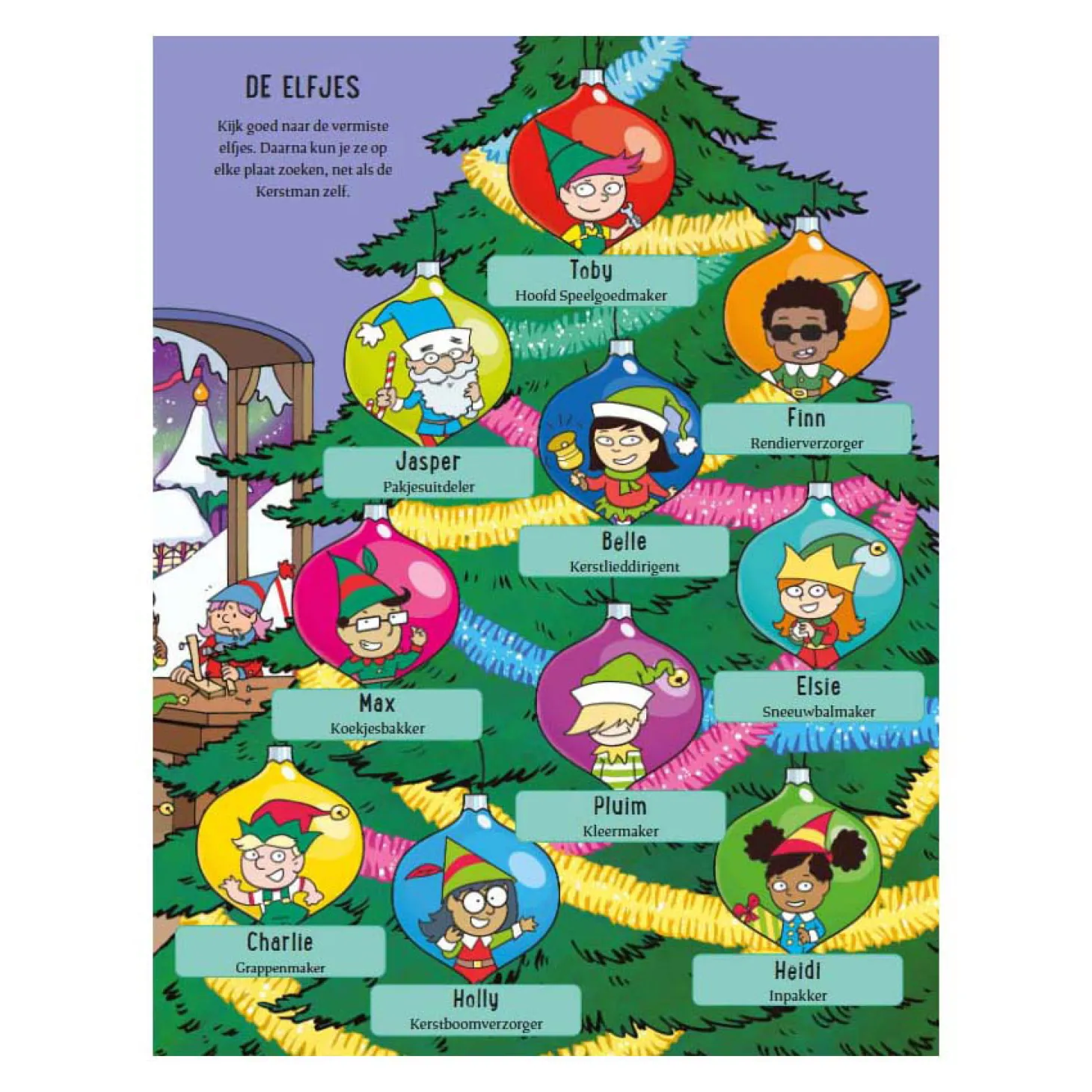 Waar zijn de Kerstelfjes? Kijk- en Zoekboek