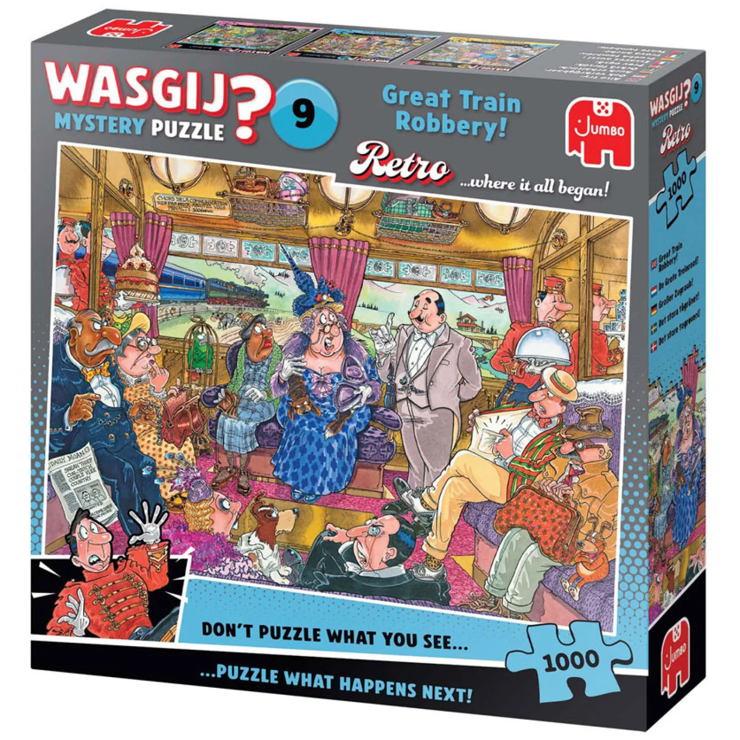 Wasgij Retro Mystery 9 Legpuzzel - De Grotere Treinroof, 1000st.
