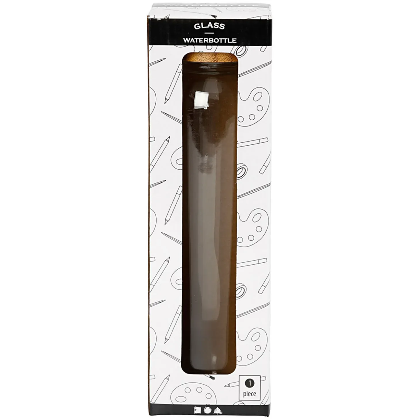 Waterfles met Bamboe Deksel