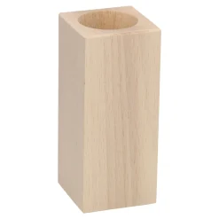 Waxinelichthouder Vierkant beukenhout, 13cm