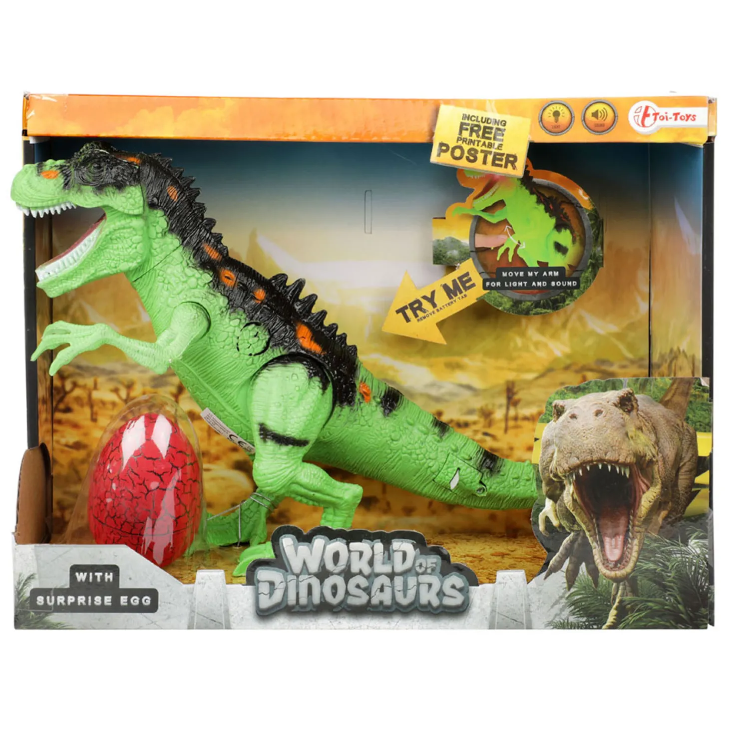 World of Dinosaurs Dino met Geluid en Ei Groen