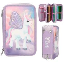 Ylvi 3-vaks Etui met Geborduurde Vleugels