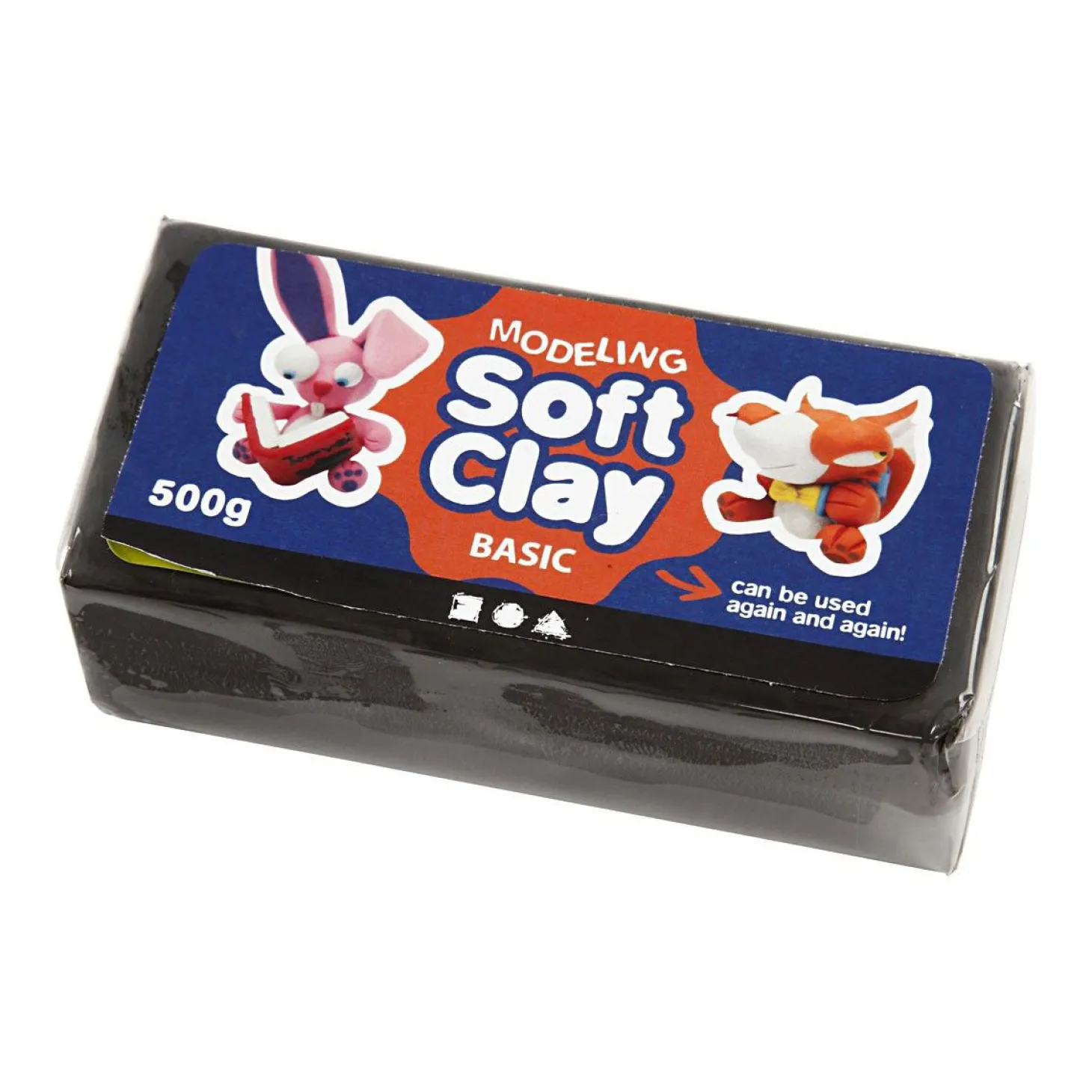 Zachte Klei - Zwart, 500gr.