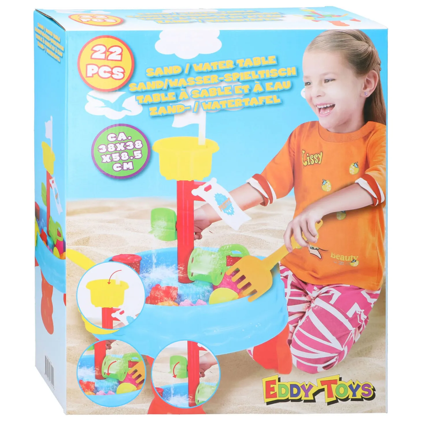 Zand- en Watertafel met Toren, 22dlg.