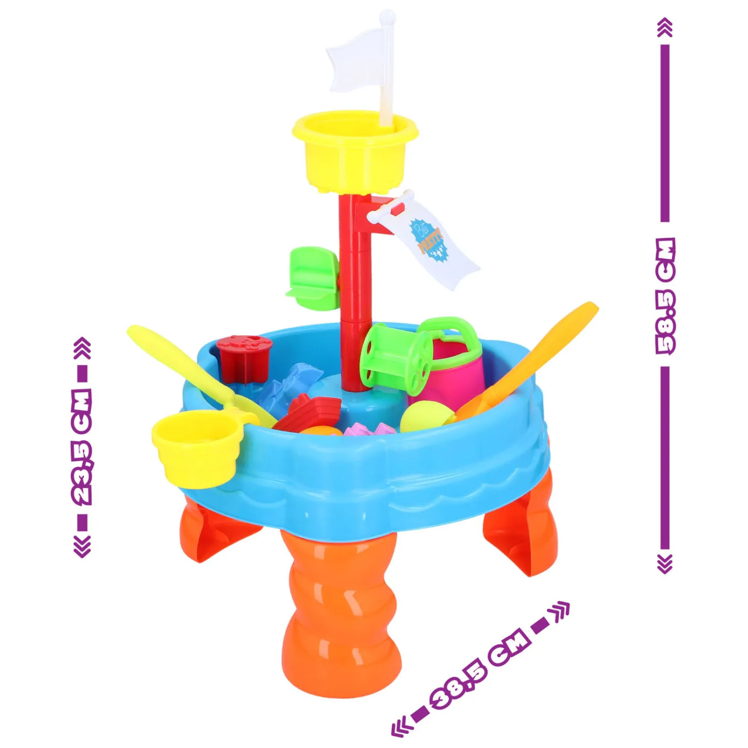 Zand- en Watertafel met Toren, 22dlg.