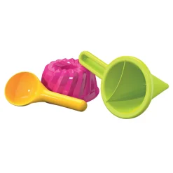 Zandtrechter met Cake Zandvorm en Schep, 3dlg.