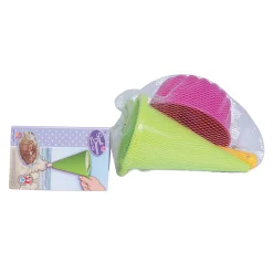 Zandtrechter met Cake Zandvorm en Schep, 3dlg.