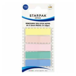 Zelfklevende Notities 44x12mm, 5 Pastel Kleuren