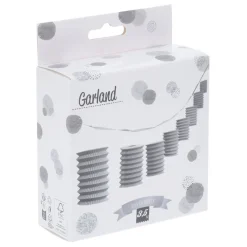 Zilveren Lampion Slinger, 3.5 meter