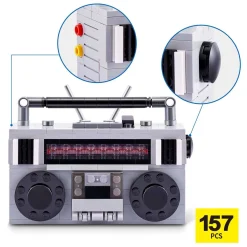 ZURU Max Premium Retro Draagbare Radio Bouwset in Verrassingsbal - 157dlg.