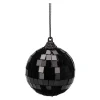 Zwarte Kerstbal Spiegelbol, 12st.